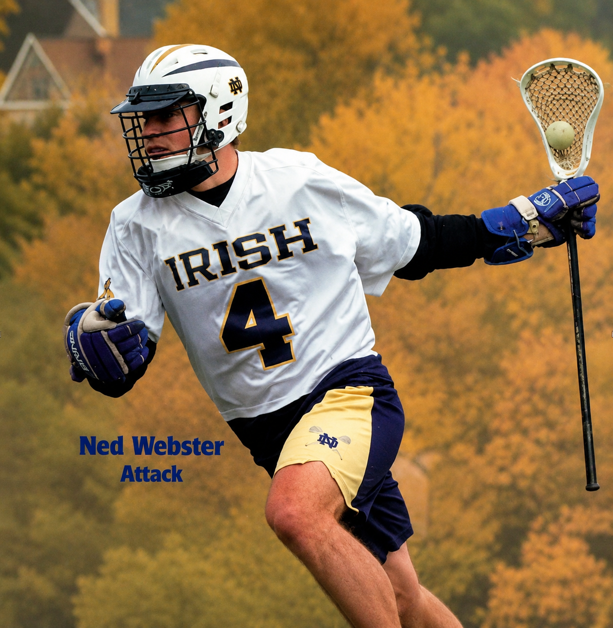 Ned Webster playing attack for Notre Dame